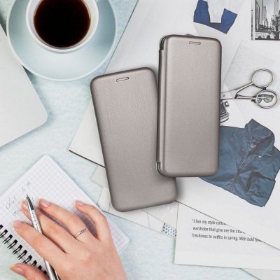 Etui z klapką na iPhone 16 PRO Elegance Book stalowe