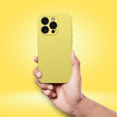 Futerał do iPhone 17 AIR Silicone 2mm zgodny z MagSafe żółty