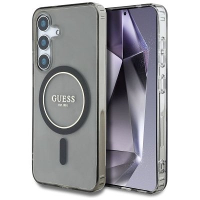 GUESS futerał do SAMSUNG S25 GUHMS25SHFGEREK (Magnetic IML Glitter Circle) czarny