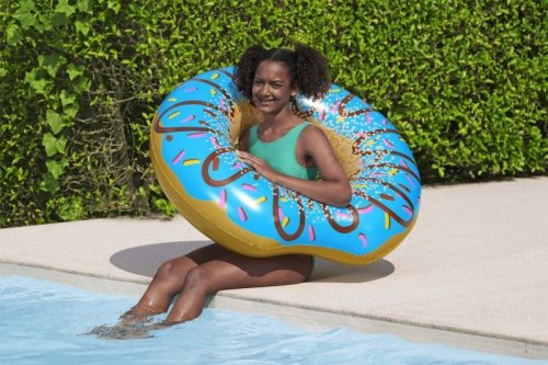 Duże kółko do pływania dla dzieci Donut Niebieski BESTWAY 107cm Winyl