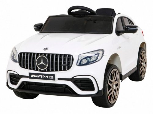 Mercedes Benz GLC63S dla dzieci, Biały SUV + Pilot + Napęd 4x4