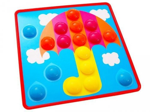 Kreatywna mozaika Montessori UKŁADANKA guzikowa - obrazki pinezki ZA1706