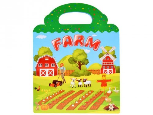 Książeczka z naklejkami ALBUM edukacyjny FARMA zwierzęta warzywa ZA4764
