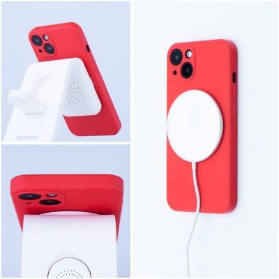 Futerał do Samsung A27 Silicone Mag Cover zgodny z MagSafe czerwony