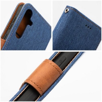 Etui z klapką na Samsung A20e Jeans Book niebieskie