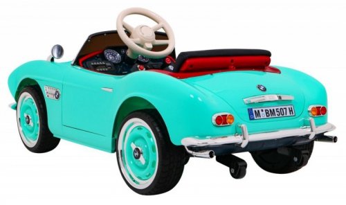 Autko BMW 507 Retro elektryczne dla dzieci Zielony