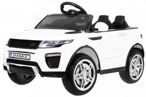 Autko Rapid Racer elektryczne dla dzieci, Biały SUV + Pilot