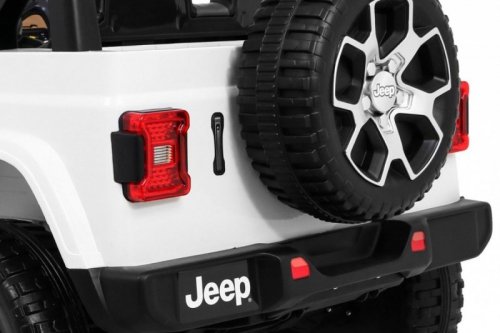 Jeep Wrangler Rubicon na akumulator dla dzieci Biały + Pilot