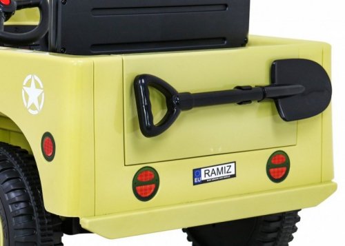 Autko Wojskowe Retro dla dzieci Beżowy + Napęd 4x4