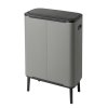 Kosz TOUCH BIN HI BO 2x30L Mineral Concrete Grey