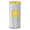 Kosz do segregacji odpadów EKO PRESTIGE 45L plastik i metal ( Stal połysk )