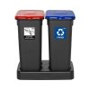 Kosz FLAP BIN 20L czarny / pokrywa niebieska / papier