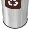 Kosz do segregacji odpadów EKO PRESTIGE 45L BIO ( Stal połysk )