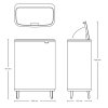 Kosz TOUCH BIN HI BO 60L Mineral Concrete Grey