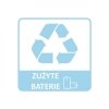 Etykieta do segregacji 14x14cm NEW - ZUŻYTE BATERIE