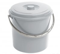 Wiadro 16L z pokrywą szare