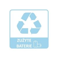 Etykieta do segregacji 14x14cm NEW - ZUŻYTE BATERIE