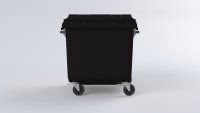 Pojemnik na odpady1100L z pokrywą czarny