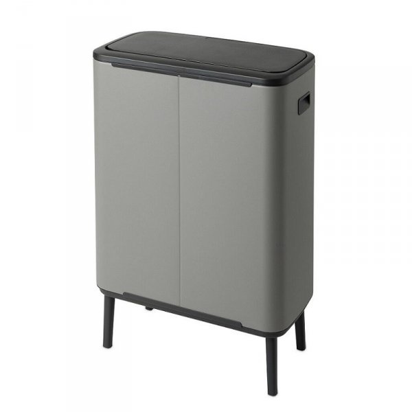 Kosz TOUCH BIN HI BO 2x30L Mineral Concrete Grey