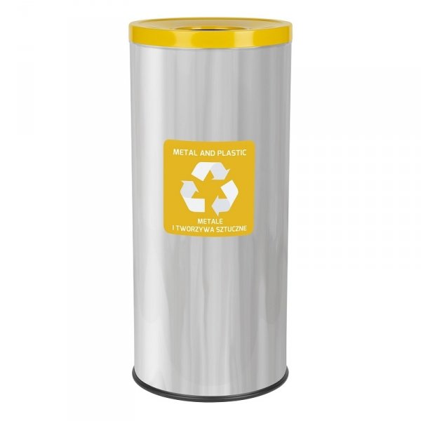 Kosz do segregacji odpadów EKO PRESTIGE 45L plastik i metal