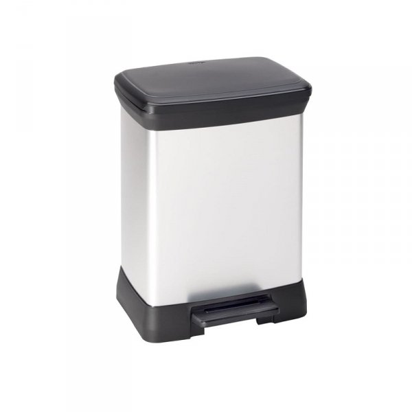 Kosz na śmieci Deco Bin DUO 10L+18L srebrny
