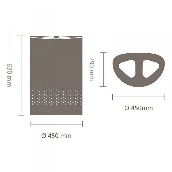 Kosz na bieliznę 55L SELECTOR White / Dark Grey Plastic Lid