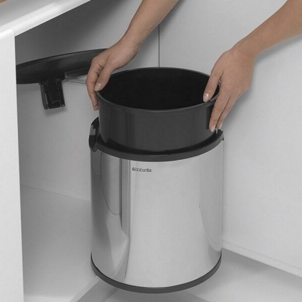 Kosz szafkowy 15L De Luxe Brilliant Steel