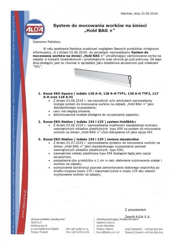 Kosz do segregacji odpadów EKO SQUARE PRESTIGE 60L plastik i metal (stal połysk)