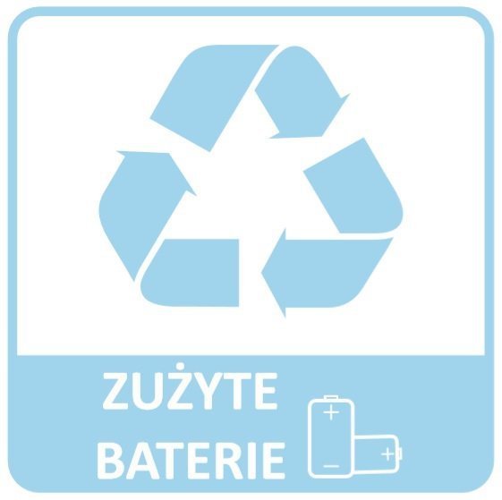 ETYKIETA SAMOPRZYLEPNA ZUŻYTE BATERIE