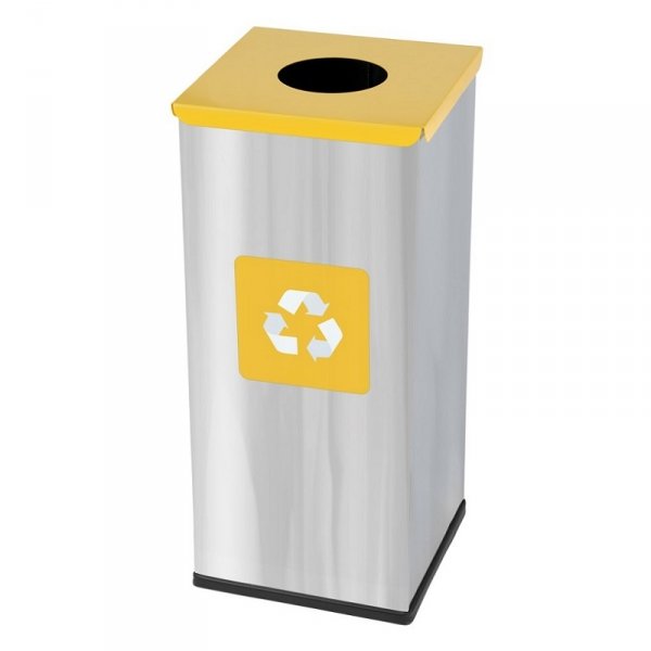 Kosz do segregacji odpadów EKO SQUARE PRESTIGE 60L plastik i metal