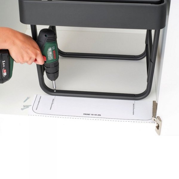 Kosz szafkowy Sort &amp; Go 2x10L + 20L Dark Grey &amp; Jade Green