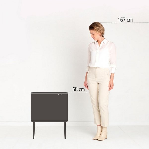 Kosz TOUCH BIN BO 11+23L Mineral Concrete Grey 