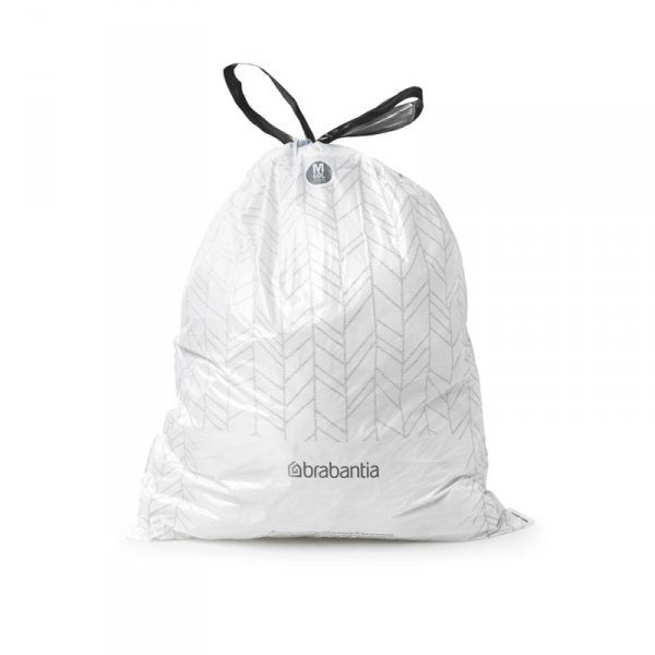 PerfectFit Bags - Worki na śmieci białe : rozmiar &quot;M&quot; 60l (10szt)