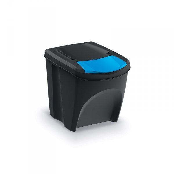 Zestaw koszy do segregacji SORTIBOX 4x25L czarny / kolorowe pokrywy