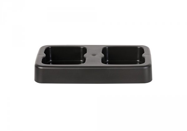 Kosz FLAP BIN 75L czarny / pokrywa żółta / plastik metal 