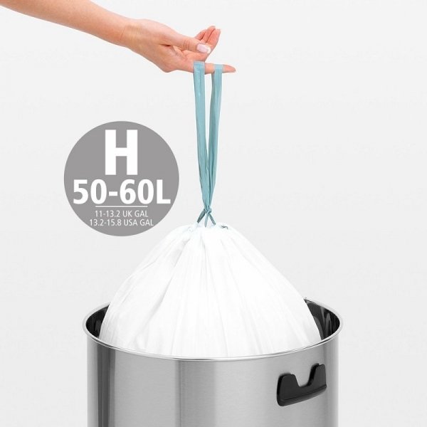 Kosz PUSH BIN 60L Brilliant Steel