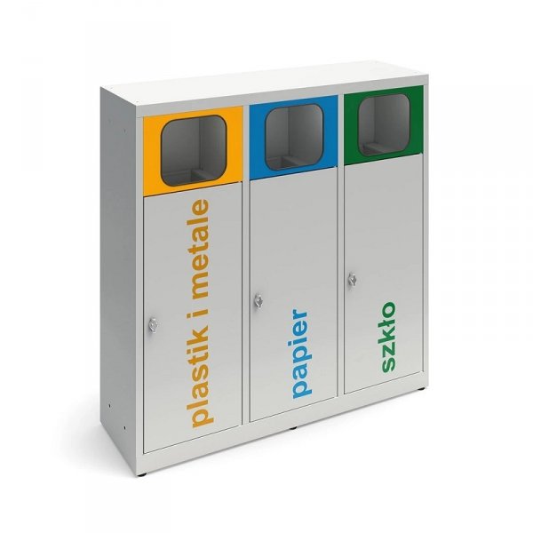 TYP-1 Stacja do segregacji odpadów 3-komorowy z ramami na worki