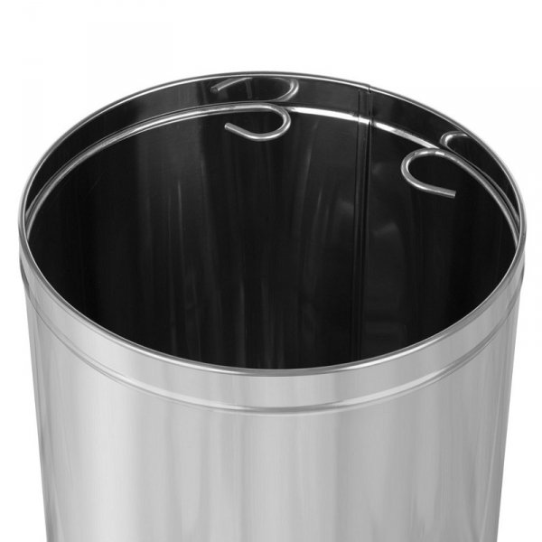 Kosz do segregacji odpadów EKO PRESTIGE 45L plastik i metal ( Stal połysk )