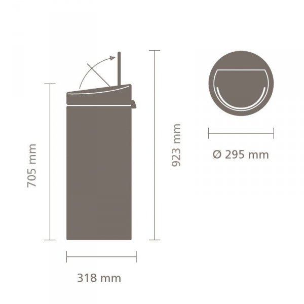 Kosz TOUCH BIN NEW 30L Platinum
