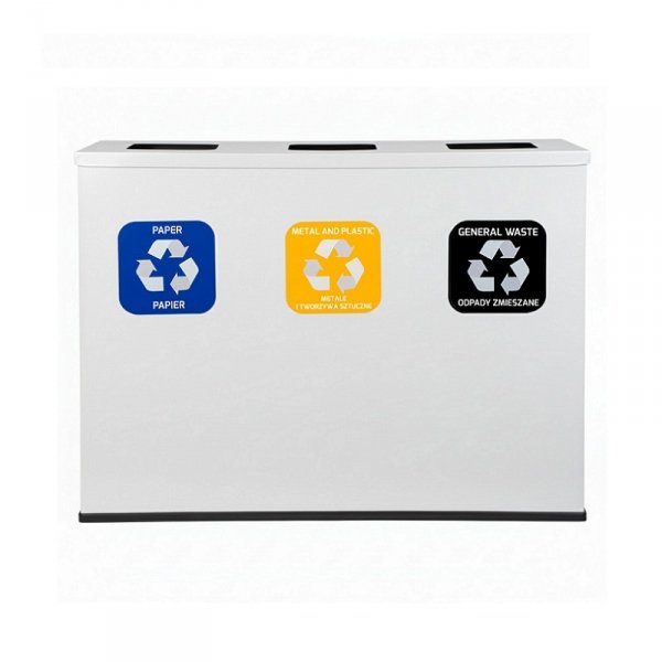 134E_E - Stacja do segregacji EKO STATION 3 strumienie white&amp;white ( 3x60l ) 