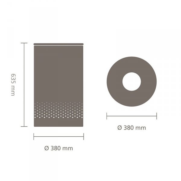 Kosz na bieliznę 60L Matt Black / Dark Grey Plastic Lid