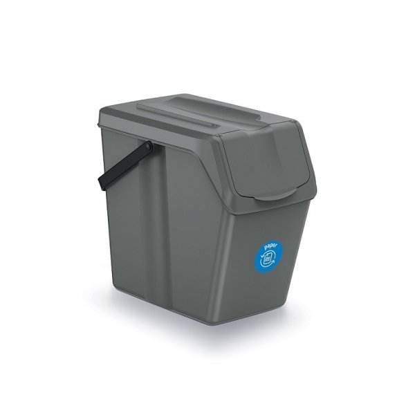 Zestaw pojemników do segregacji SORTIBOX 4x25L szary kamienny