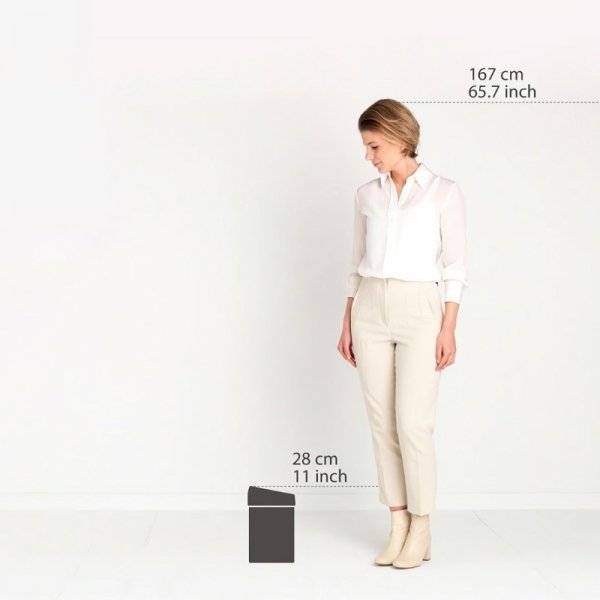 Kosz naścienny TOUCH BIN   3L White / Brilliant Steel