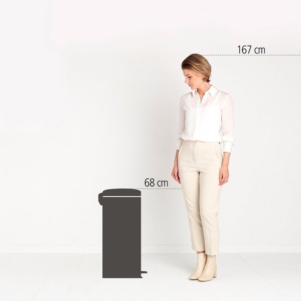 Kosz pedałowy NEWICON 30L White 