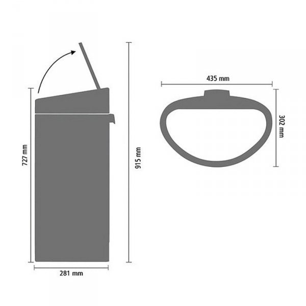 Kosz TOUCH BIN NEW 40L Brilliant Steel