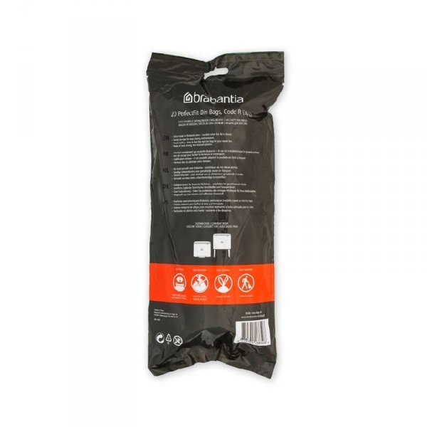 PerfectFit Bags - Worki na śmieci białe : rozmiar "R" 36l (20szt)