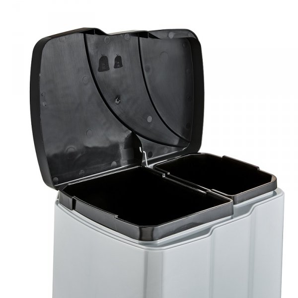 Kosz do segregacji GUNNAR Duo 7+15l srebrny