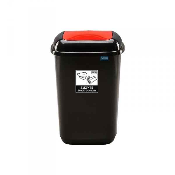 658-03 - Kosz do segregacji QUATRO 28L ZUŻYTE ŚRODKI OCHRONY