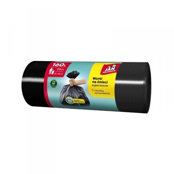 Worki na śmieci Supermocne 160L (20) czarne