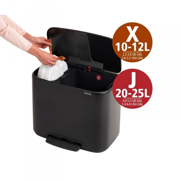 Kosz pedałowy BO 11+23L Matt Black
